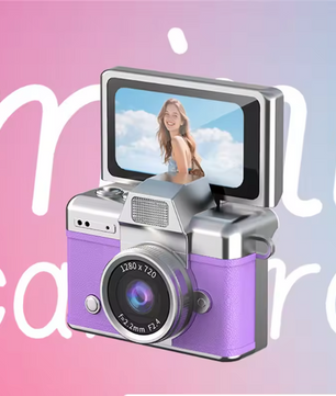 Mini Digitale Camera met Flip Screen – Compacte Selfie Camera met Filters en Flitser