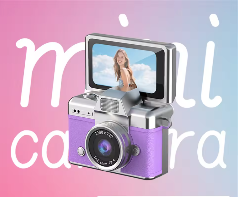Mini Digitale Camera met Flip Screen – Compacte Selfie Camera met Filters en Flitser