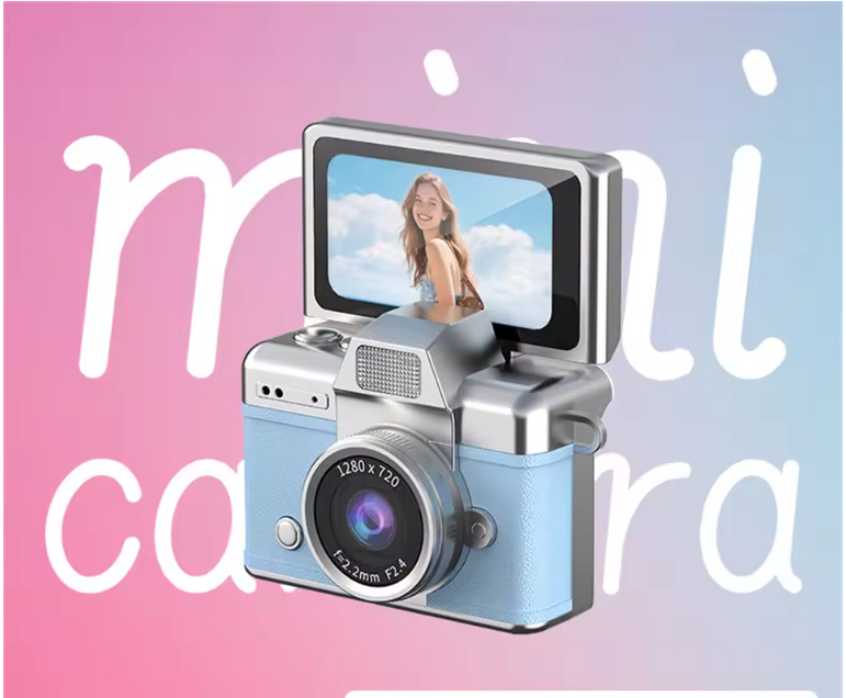Mini Digitale Camera met Flip Screen – Compacte Selfie Camera met Filters en Flitser