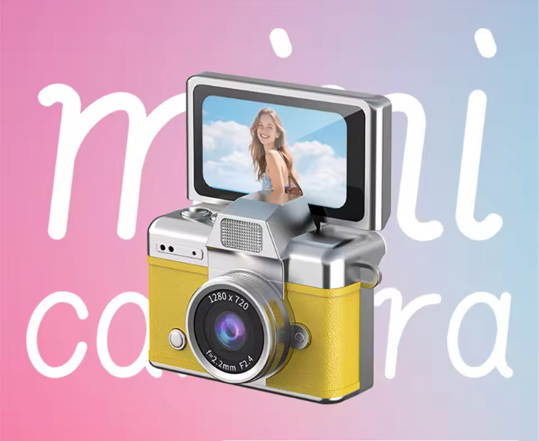 Mini Digitale Camera met Flip Screen – Compacte Selfie Camera met Filters en Flitser