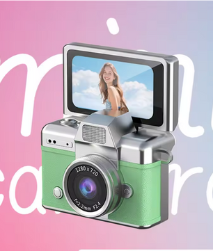 Mini Digitale Camera met Flip Screen – Compacte Selfie Camera met Filters en Flitser