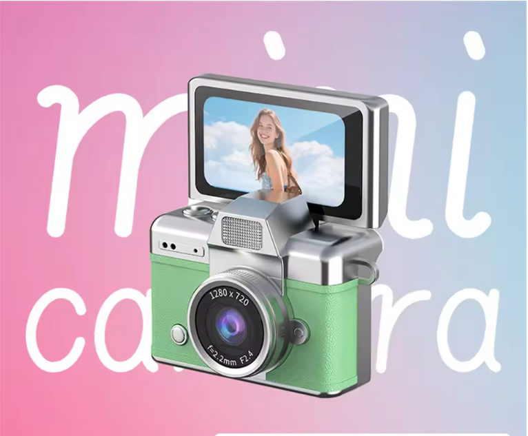 Mini Digitale Camera met Flip Screen – Compacte Selfie Camera met Filters en Flitser