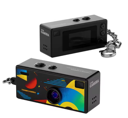 Mini Sleutelhanger Camera 1080P – Retro Digitale Camera met Scherm en Flitser