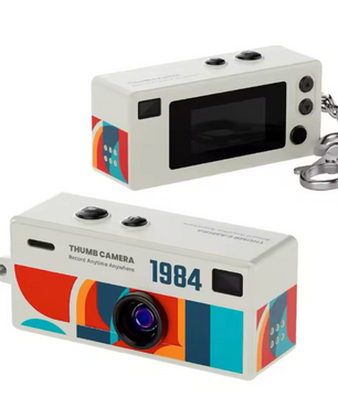 Mini Sleutelhanger Camera 1080P – Retro Digitale Camera met Scherm en Flitser