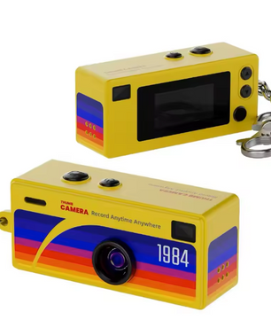 Mini Sleutelhanger Camera 1080P – Retro Digitale Camera met Scherm en Flitser