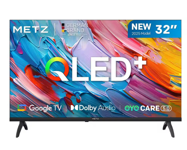 QLED Smart TV met Google TV – HDR10, Dolby Audio en Bluetooth Afstandsbediening