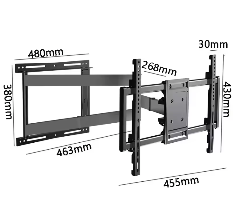 Lange TV Muurbeugel 32–70 inch – Uitschuifbaar en Draaibaar met Kantelfunctie