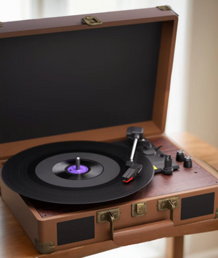 Platenspeler 3 Snelheden met Stereo Speakers en Koptelefoon