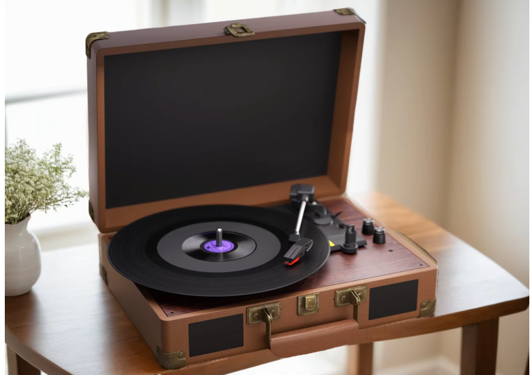 Platenspeler 3 Snelheden met Stereo Speakers en Koptelefoon
