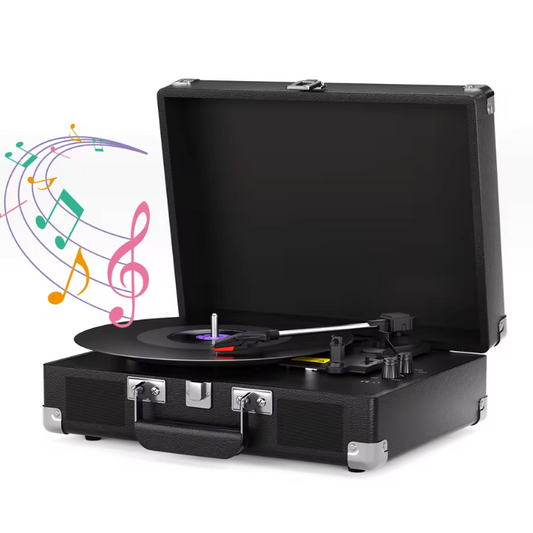 Platenspeler 3 Snelheden met Stereo Speakers en Koptelefoon