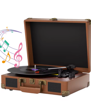 Platenspeler 3 Snelheden met Stereo Speakers en Koptelefoon