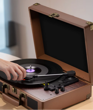Platenspeler 3 Snelheden met Stereo Speakers en Koptelefoon