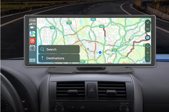 10.26 Inch CarPlay Scherm – Draadloos Android Auto Navigatie Display met Bluetooth