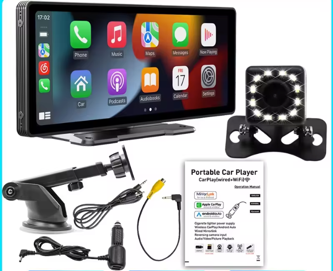 10.26 Inch CarPlay Scherm – Draadloos Android Auto Navigatie Display met Bluetooth