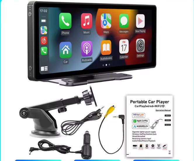 10.26 Inch CarPlay Scherm – Draadloos Android Auto Navigatie Display met Bluetooth
