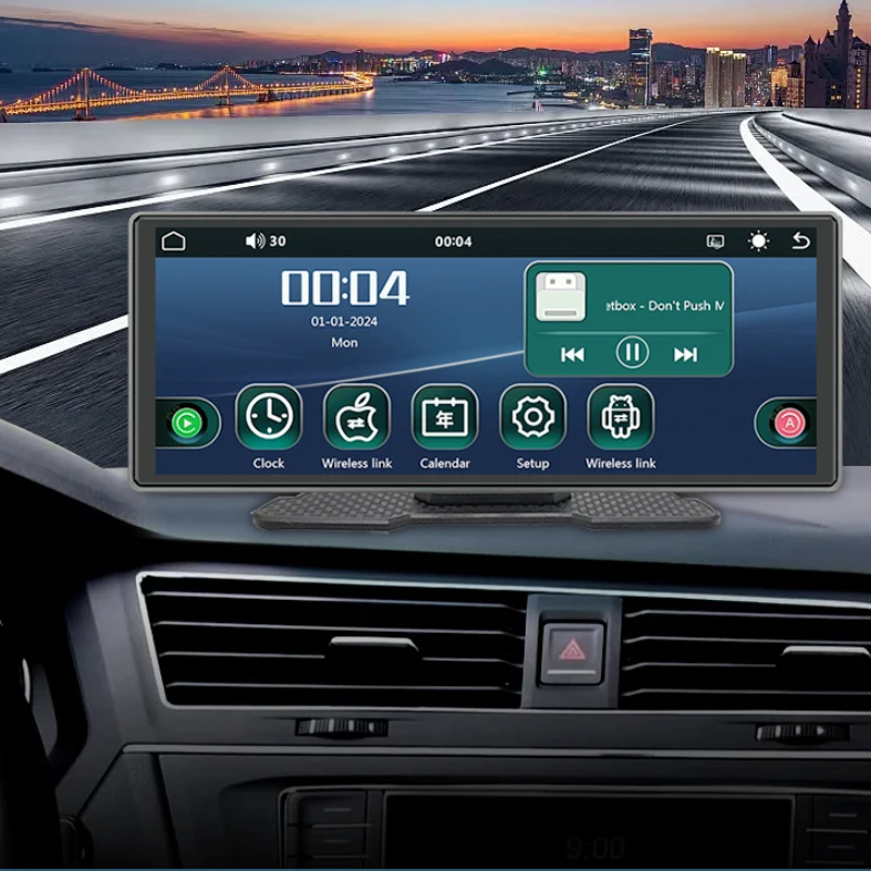 10.26 Inch CarPlay Scherm – Draadloos Android Auto Navigatie Display met Bluetooth