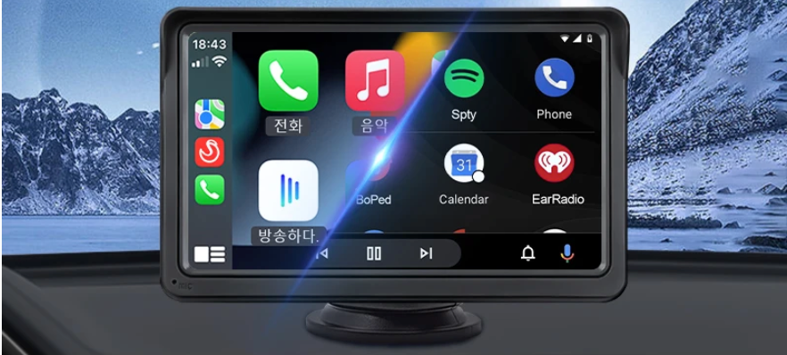 7 Inch CarPlay Scherm – Draadloos Android Auto Autoradio met Touchscreen
