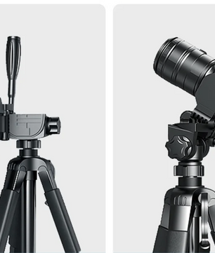 Telefoon en Camera Statief 140 cm – Aluminium Tripod met Pan Head en Quick Release Plaat, Verstelbaar en Lichtgewicht