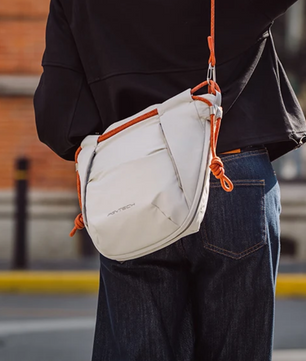 Compacte Camera Schoudertas – Micro Crossbody Fototas van Nylon, Lichtgewicht en Waterbestendig
