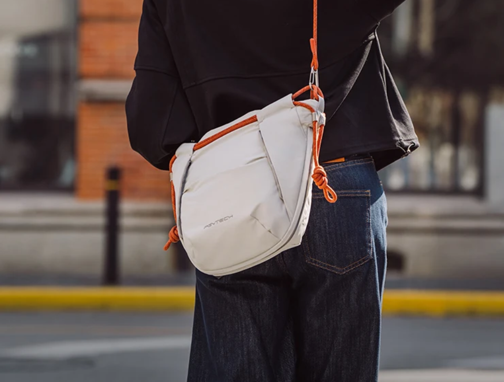 Compacte Camera Schoudertas – Micro Crossbody Fototas van Nylon, Lichtgewicht en Waterbestendig