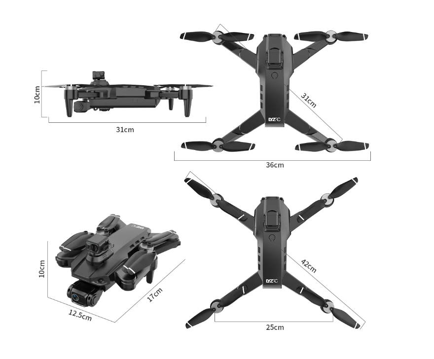4K GPS Drone met Camera – Opvouwbare Mini Quadcopter met FPV, Brushless Motor en Obstacle Avoidance