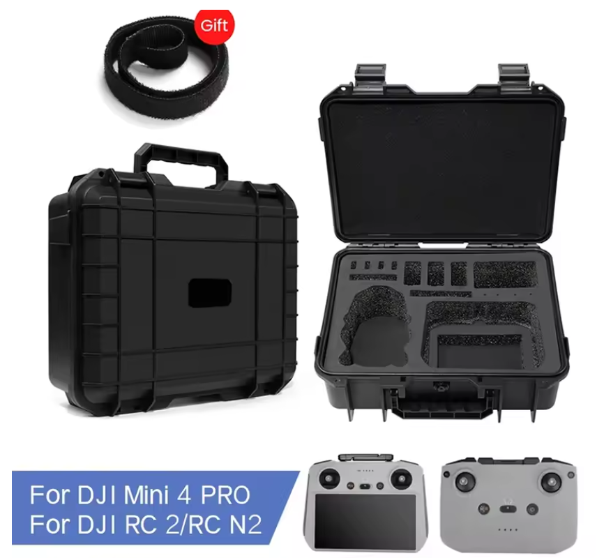 Drone Opbergkoffer Hard Case – Waterbestendige Beschermkoffer met EVA Schokbescherming en Draaghendel