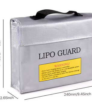 Lipo Veiligheidszak – Brandwerende Accu Opslagtas met Explosiebescherming en Klittenbandsluiting