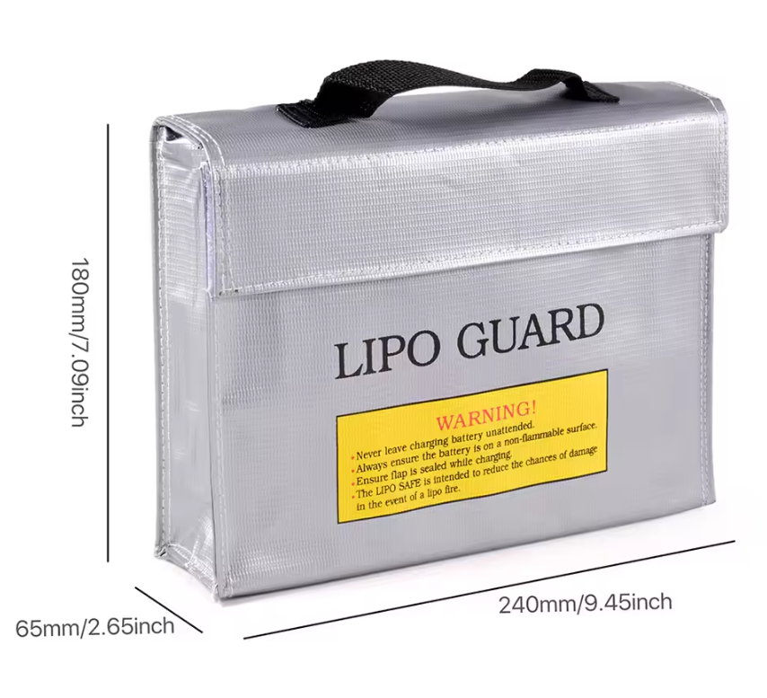 Lipo Veiligheidszak – Brandwerende Accu Opslagtas met Explosiebescherming en Klittenbandsluiting