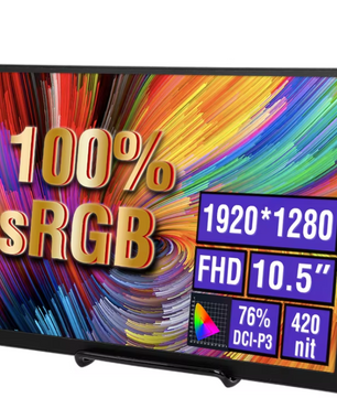 10.5 Inch Portable Monitor – 1920×1280 IPS Scherm met HDR, USB-C en HDMI, Lichtgewicht en Compact