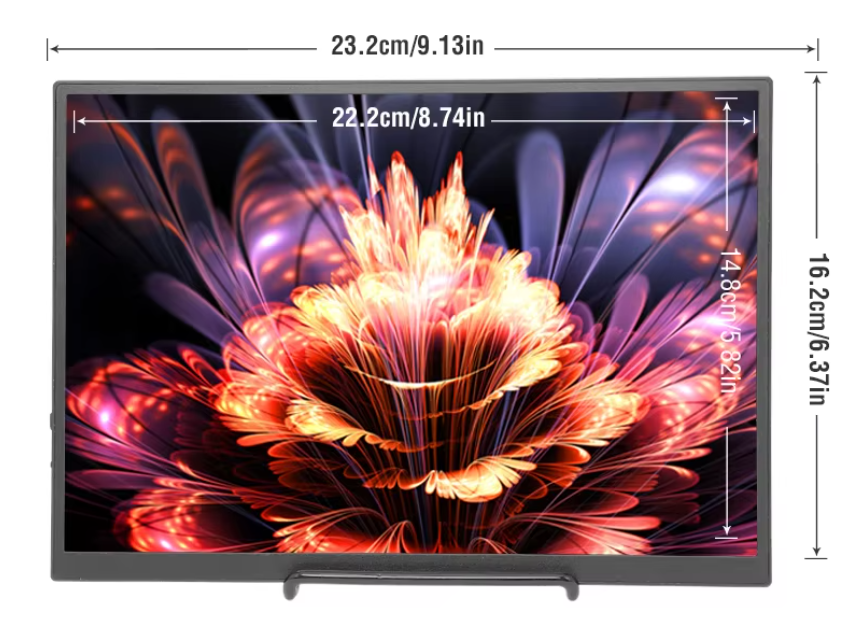 10.5 Inch Portable Monitor – 1920×1280 IPS Scherm met HDR, USB-C en HDMI, Lichtgewicht en Compact