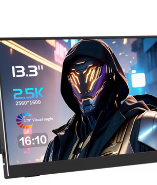 13.3 Inch Portable Monitor 2.5K – IPS Display met HDMI en USB-C, Gaming en Laptop Scherm