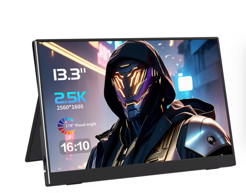 13.3 Inch Portable Monitor 2.5K – IPS Display met HDMI en USB-C, Gaming en Laptop Scherm