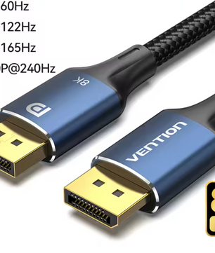 DisplayPort 1.4 Kabel 8K – DP naar DP Kabel met 4K 144Hz, 165Hz en HDR Ondersteuning