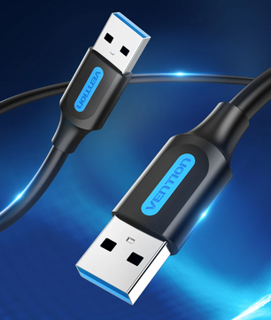 USB 3.0 Kabel Type A Male naar Male – High Speed 5Gbps Data Kabel voor PC, Laptop en Apparaten