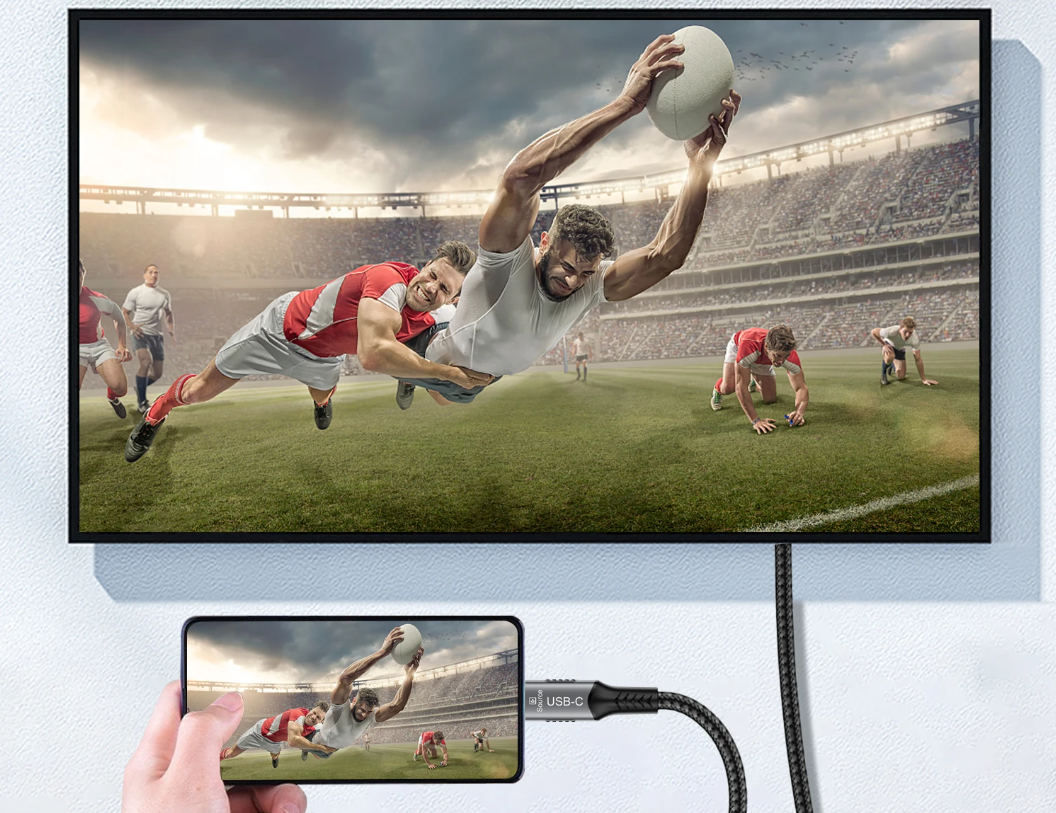 USB-C naar HDMI Kabel 8K – 4K 120Hz Adapter Kabel met HDR en 48Gbps High Speed
