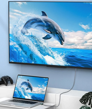 HDMI naar VGA Kabel – Adapterkabel met Aluminium Behuizing en Nylon Gevlochten Design