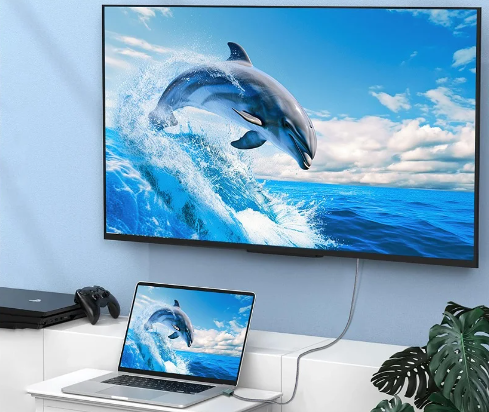 HDMI naar VGA Kabel – Adapterkabel met Aluminium Behuizing en Nylon Gevlochten Design
