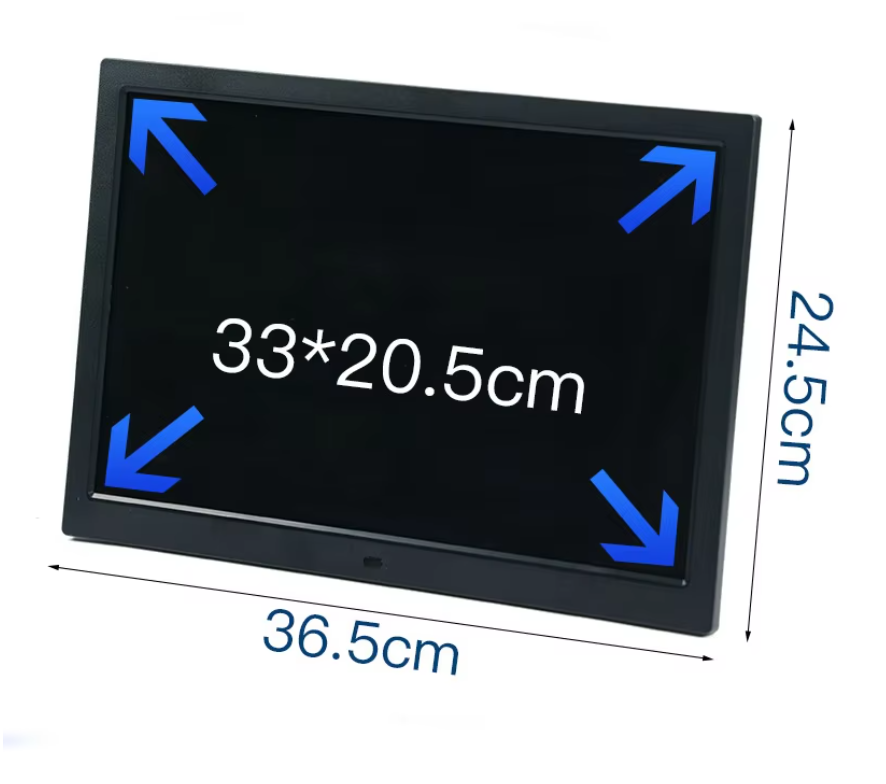 15.4 Inch Digitale Fotolijst – HD Scherm met USB en SD, Video, Muziek en Foto Weergave