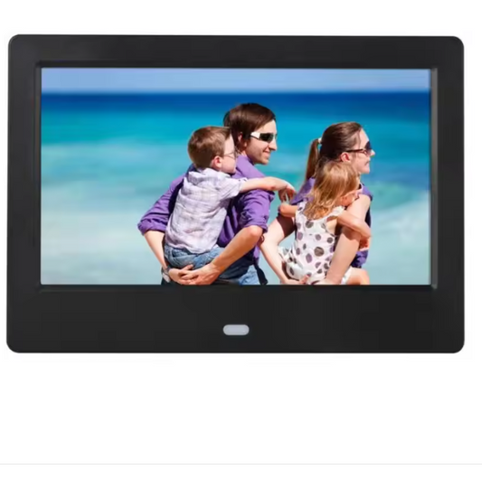 7 Inch Digitale Fotolijst – HD Foto Frame met Afstandsbediening, Klok en Kalender