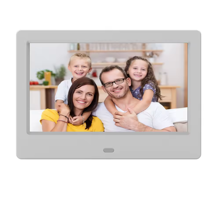 7 Inch Digitale Fotolijst – HD Foto Frame met Afstandsbediening, Klok en Kalender