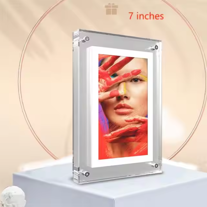 Digitale Fotolijst 5/7 Inch – IPS Scherm met 4GB Geheugen en Oplaadbare Batterij