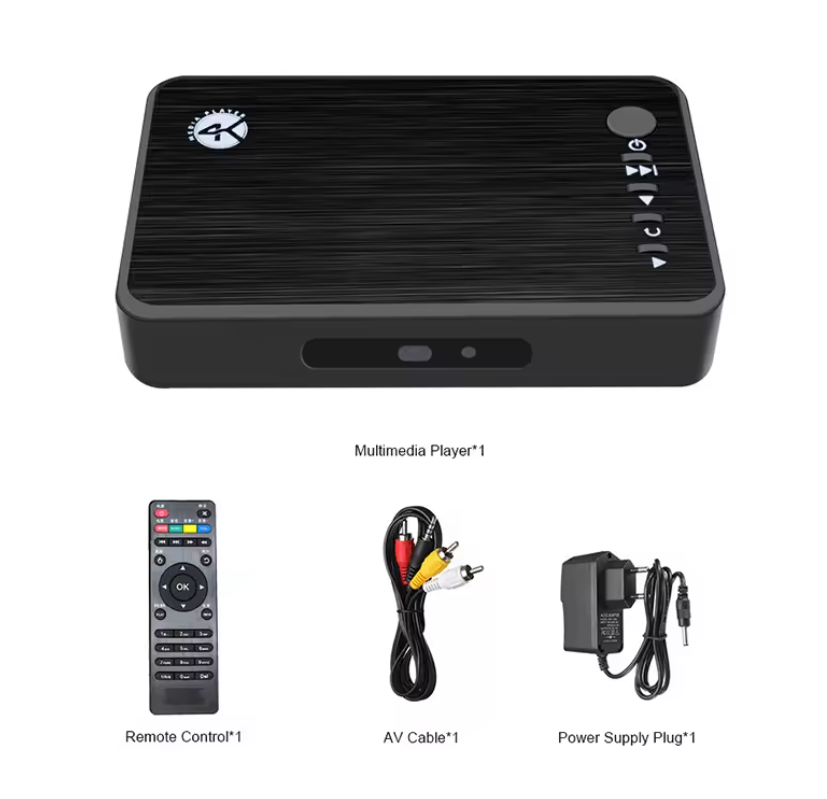 4K Ultra HD Media Player – USB HDMI VGA met H.265 Video Ondersteuning