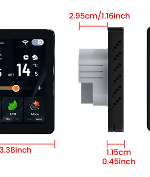 Slimme WiFi Thermostaat – Touchscreen Temperatuurregelaar voor Vloerverwarming en CV
