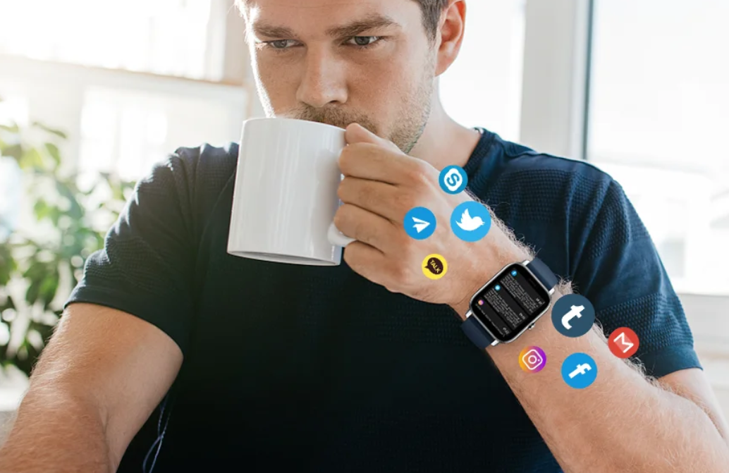 Smartwatch 1.85 Inch – Fitness Tracker met 110+ Sportmodi en Gezondheidsmonitor