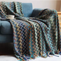 Gebreide Acryl Plaid met Kwastjes – Zachte Bohemian Deken voor Bank en Bed
