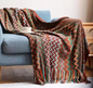 Gebreide Acryl Plaid met Kwastjes – Zachte Bohemian Deken voor Bank en Bed