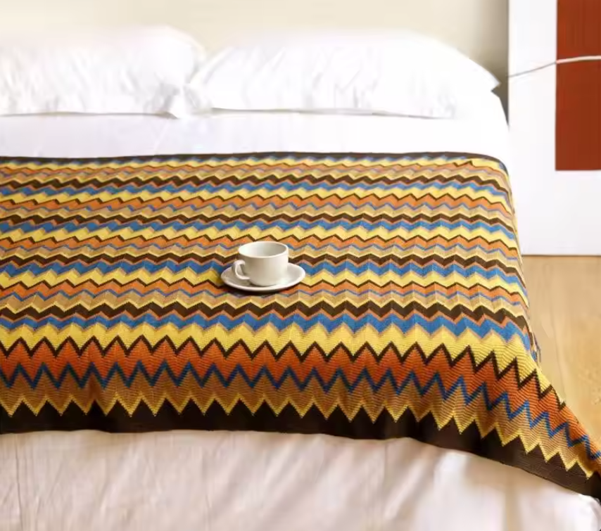 Gebreide Acryl Plaid met Kwastjes – Zachte Bohemian Deken voor Bank en Bed