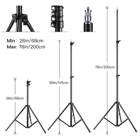 Fotografie Softbox Verlichtingsset – 2x LED Lampen met Statieven en Afstandsbediening