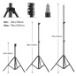 Fotografie Softbox Verlichtingsset – 2x LED Lampen met Statieven en Afstandsbediening