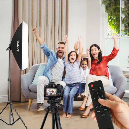 Fotografie Softbox Verlichtingsset – 2x LED 85W met Statieven en Afstandsbediening